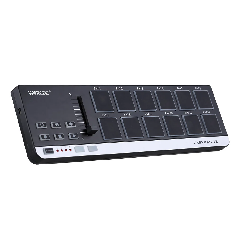 MIDI-контроллер Worlde EasyPad12 портативная мини-клавиатура USB 12 барабанная подставка