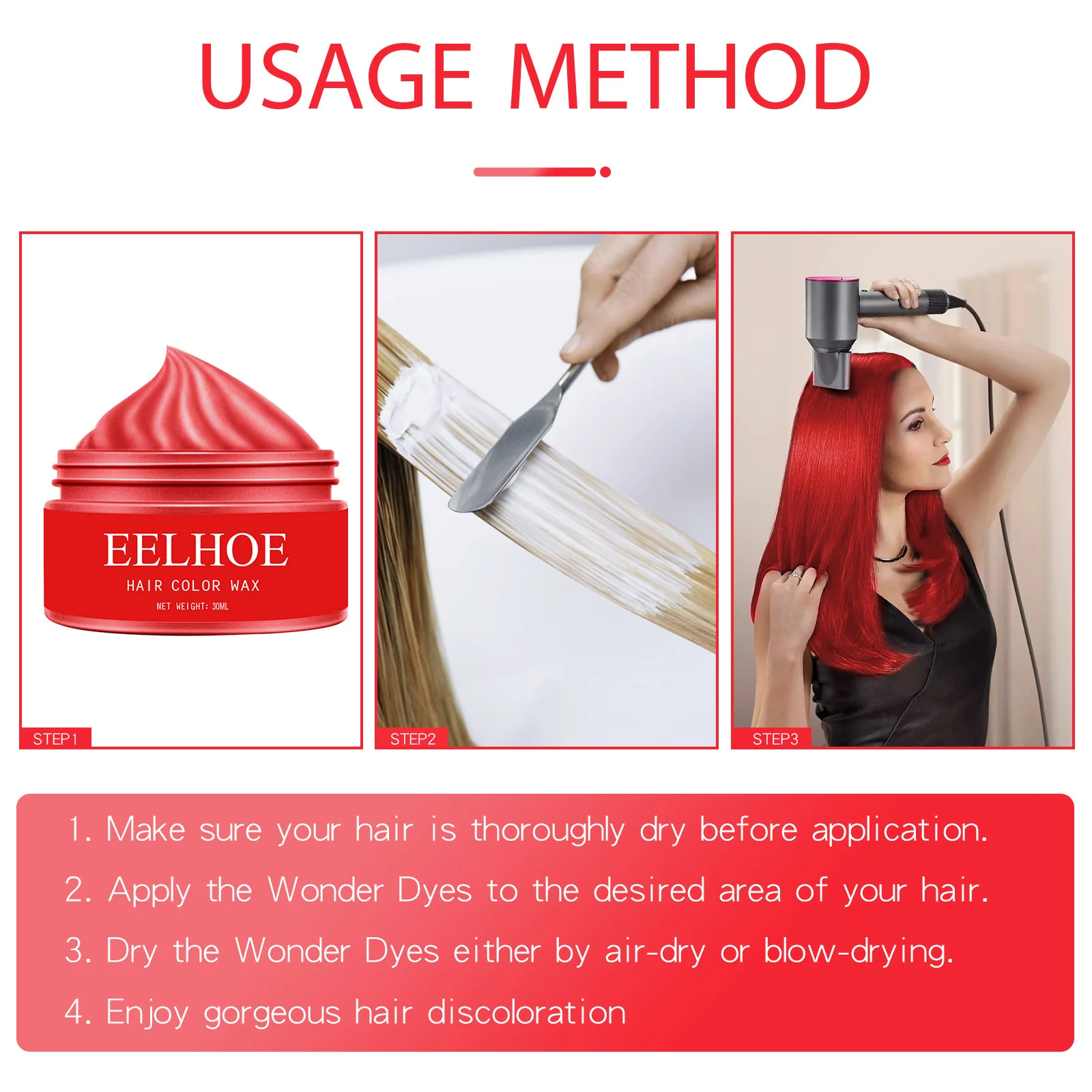 Краска для волос воск укладки Серебряная грязь серые одноразовые натуральные