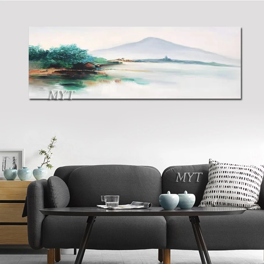 Картина маслом в китайском стиле ручной работы холст настенное искусство