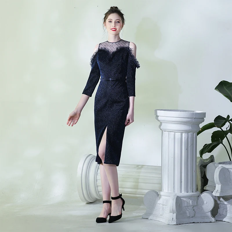 Платье для матери и ребенка FB159 вечерние платья с блестящими пайетками круглым