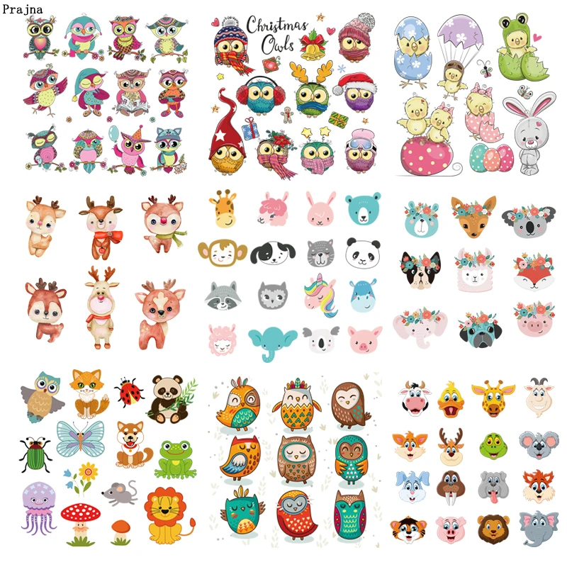 Prajna милые нашивки в виде животных утюжок на переноске для детей одежда DIY