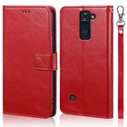 Роскошный кожаный чехол-книжка для телефона LG K8 Lte K350e K350ds K350tr K350N K350, Оригинальный чехол-книжка с подставкой
