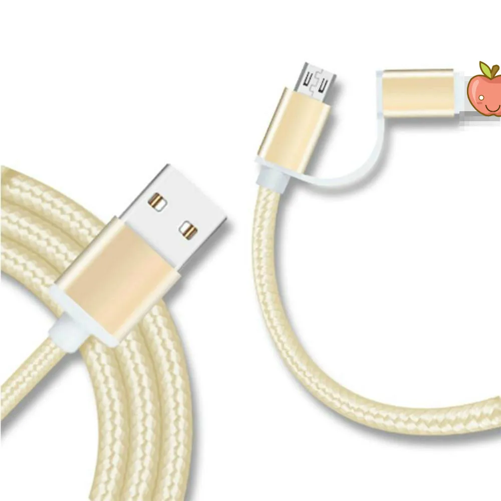 2 в 1 Micro USB кабель для зарядки iPhone 6S 7 8 Plus X XS MAX XR Быстрая Зарядка Кабели Samsung Xiaomi Huawei |
