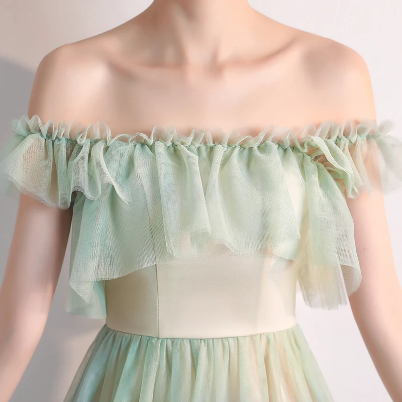 Платье с вырезом лодочкой без рукавов размера плюс Тюлевое платье подружки