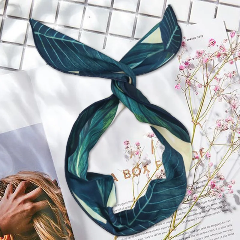 Украшение для волос в винтажном стиле повязка с банановыми листьями и широким