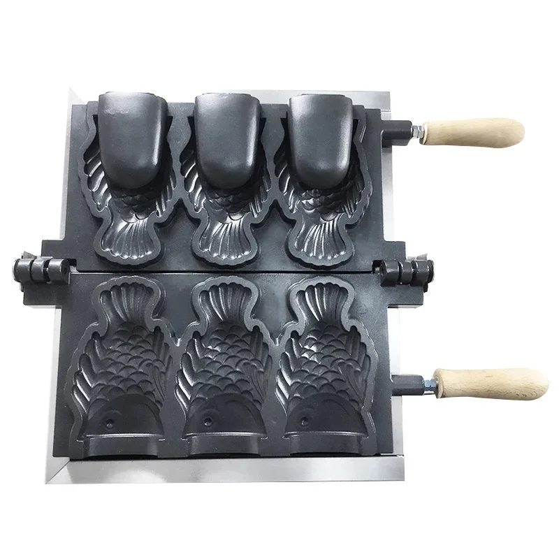 Электрический Рыба с открытым ртом аппарат для изготовления вафельных Рожков