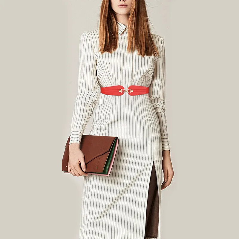 Женский пояс классический широкий эластичный декоративный ремень аксессуары