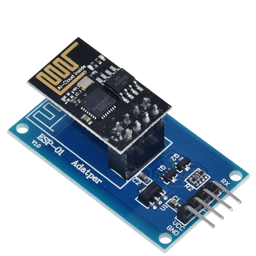 TZT ESP8266 ESP-01 серийный WiFi беспроводной адаптер модуль 3,3 V 5V Esp01 Breakout адаптеры pcb совместимый для Arduino
