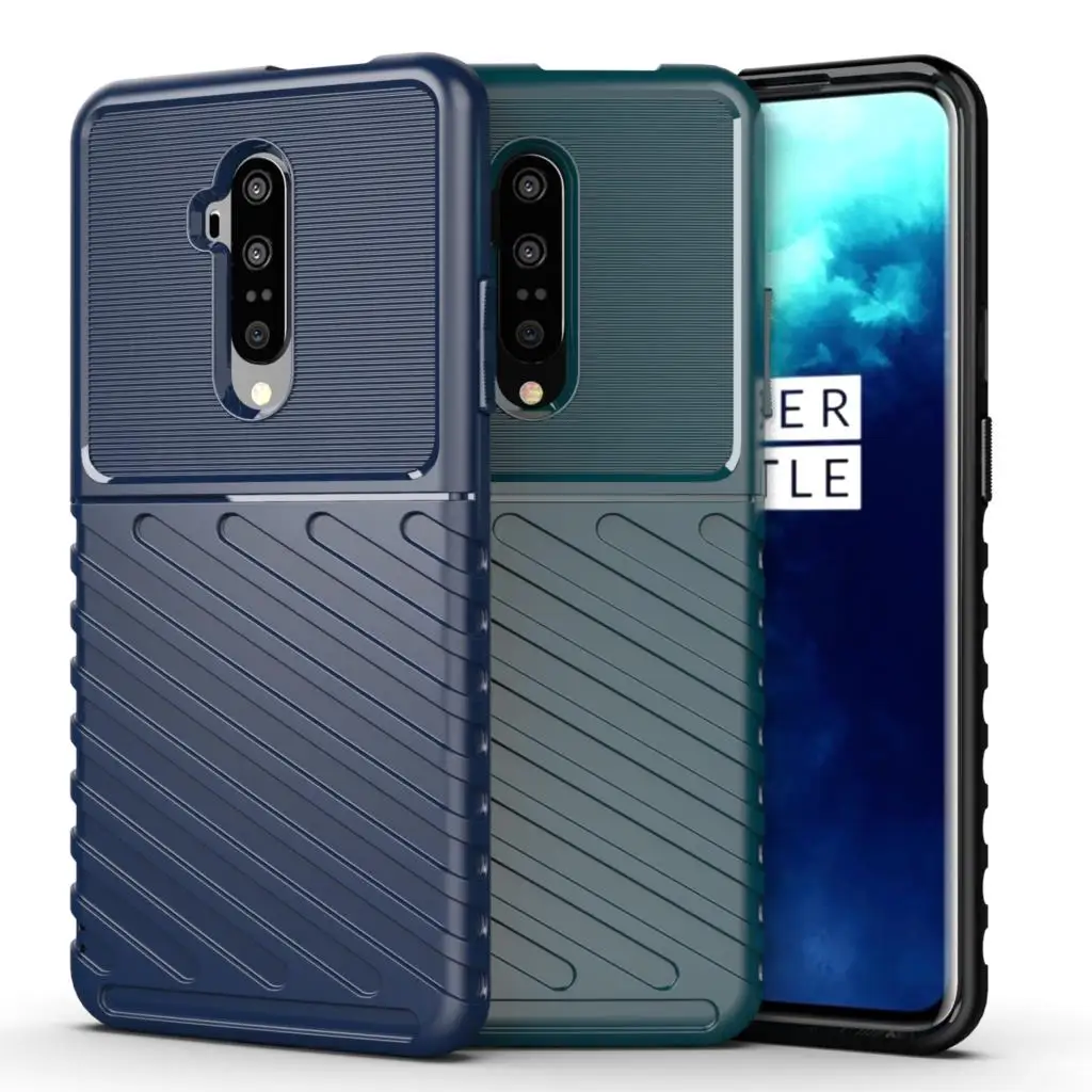 Чехол Oneplus 7T Pro модный Мягкий противоударный чехол в полоску из силиконовой