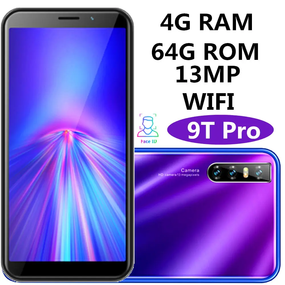 9T Pro четырехъядерный смартфон 4G RAM 64G ROM 6 0 дюймов 13 МП распознавание лица