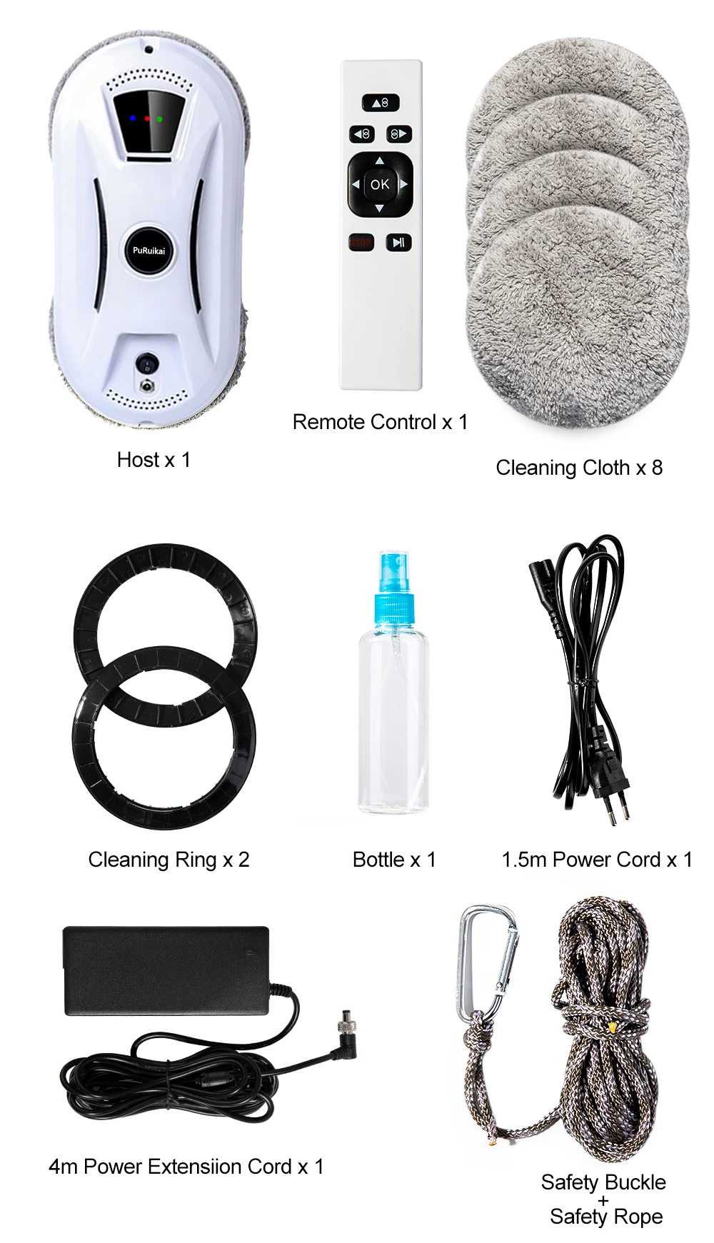 Ультратонкий робот-пылесос для мытья окон Электрический Очиститель Стекла пульт