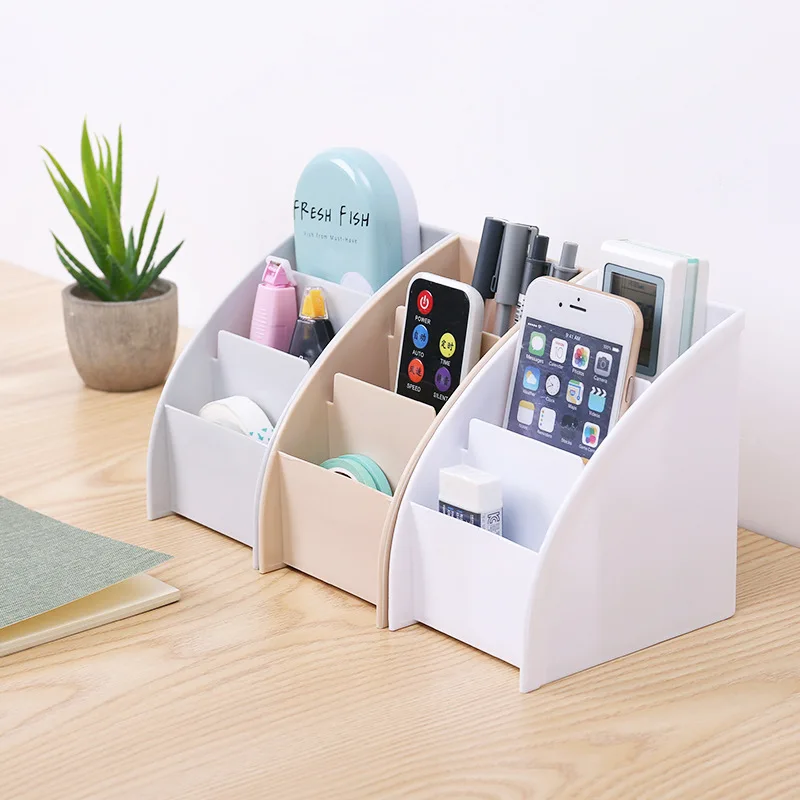 

Desktop storage box TV remote storage multi-function trapezoidal PP can be washed in 3 colors