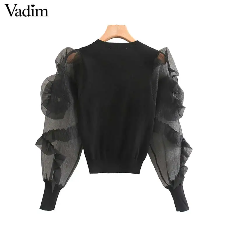 Женское элегантное платье vadim трикотажные тонкие свитера из кусков с рюшами и