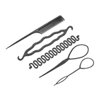 5 шт. инструмент для плетения кос для волос, игла для вытягивания волос с двойным крючком, пластина для создания игл, расческа для волос, ролик для завивки волос, бигуди, сделай сам, аксессуары для укладки