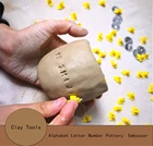 1 комплект, буквы алфавита, цифры, керамический штамп, тиснитель, резак, аксессуары