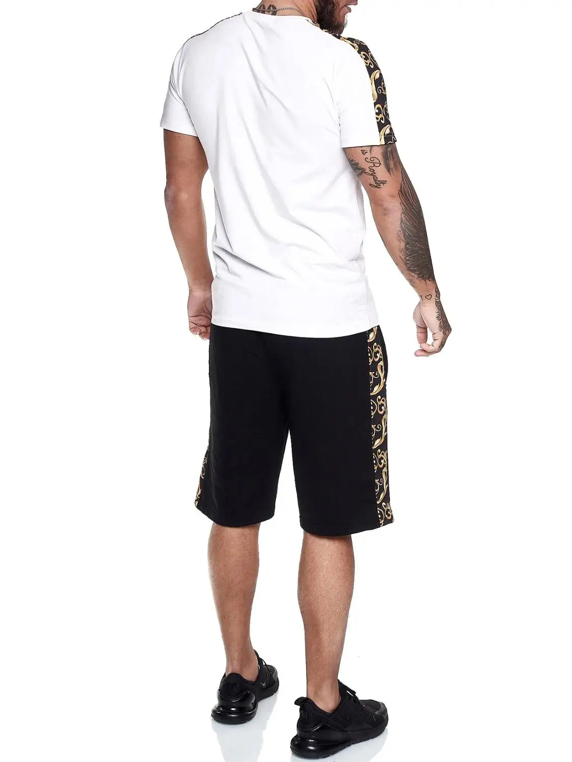 

New Men Short sleeve T-shirt Casual Black Print t shirt Gyms Fitness Bodybuilding Workout Tees Tops Male Summer Brand Clothing