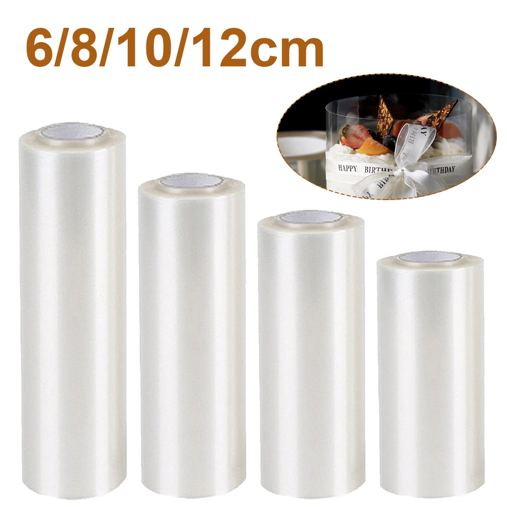 

Kitchen Cake Collar 6/8/10/12cm Transparent Cake Sheet DIY Baking Surrounding Edge Decoration Roll for Cake Mousse Chocolate