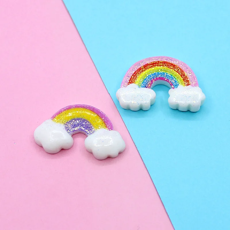 Резиновые радужные аксессуары сделай сам яркое розовое облако радуга плоский