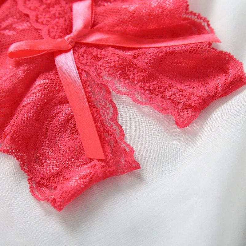 Женское сексуальное нижнее белье трусики с открытой промежностью стринги бантом