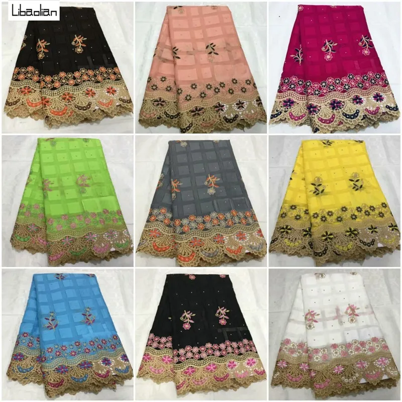 

Swiss voile lace in Switzerland high quality 5yards Swiss lace fabric newest Dubai cotton lace African French fabric 2020 E06-6