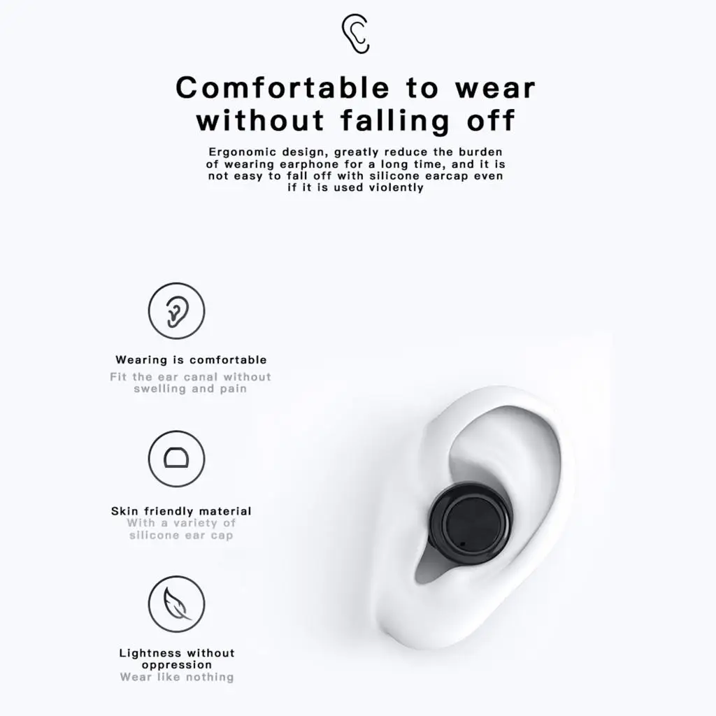

A6S A6 TWS Wireless Earphone Sports Earbuds Bluetooth 5.0 Headsets Noise Cancelling With Mic Waterproof Stereoe For Smart Phone