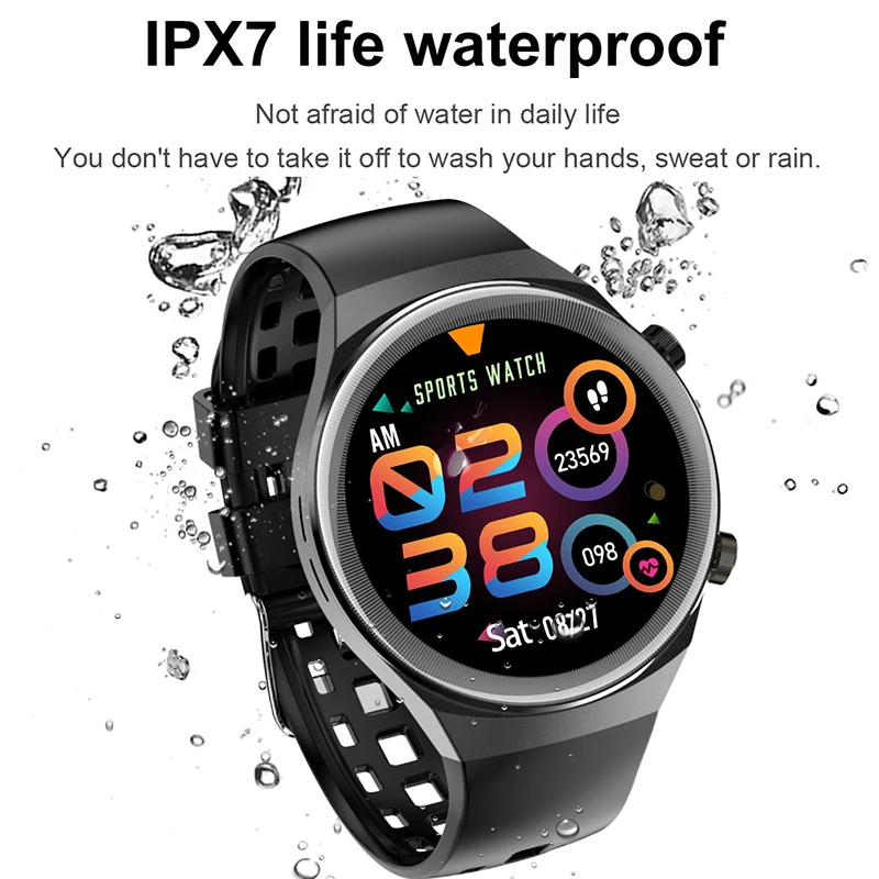Мужские Водонепроницаемые Смарт-часы с пульсометром и поддержкой Bluetooth | Умные