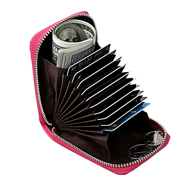 Chain

TRASSORY Кошелек для бизнес-карт и кредитных карт из натуральной кожи с блокированием RFID на 14 слотов для женщин, маленький, с цепочкой для безопасности.