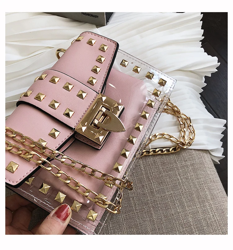 Лидер продаж роскошная брендовая Прозрачная женская сумка из прозрачного ПВХ