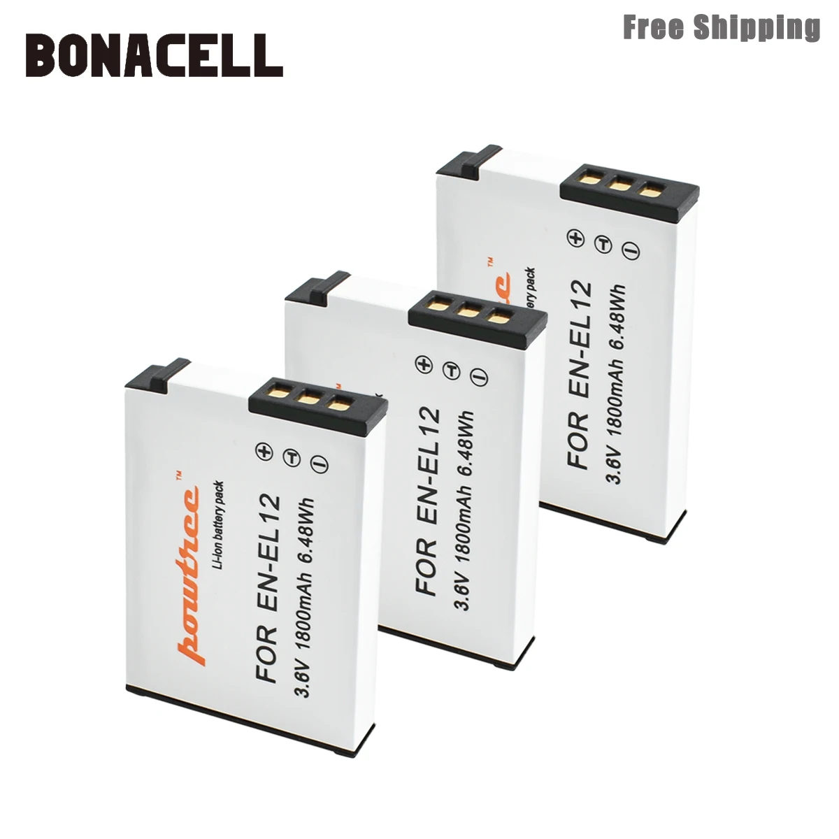 Аккумулятор bonacel для Nikon CoolPix S610 S610c S620 S630 S710 P300 P310 P330 S6200 S6300 S9400 S9500 L50 1800 мАч|Цифровые