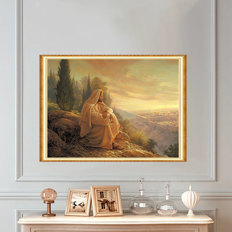 MEIAN Алмазная картина вышивка крестиком религиозная мозаика Иисуса полная