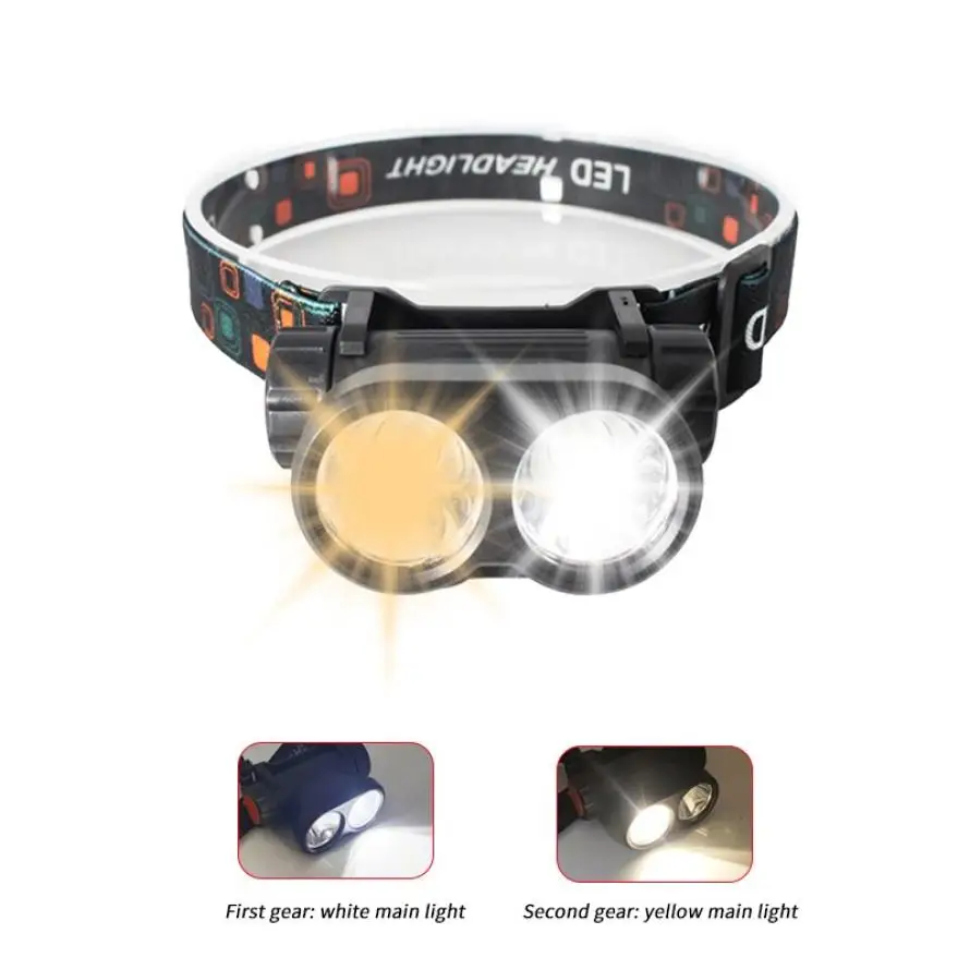 Двойсветильник светодиодный налобный фонарь перезаряжаемый супер яркий