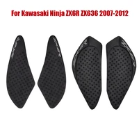 for kawasaki ninja zx6r zx636 2007 2012 tank pads side motorcycle gas fuel knee grip protector sticker anti slip mat frame