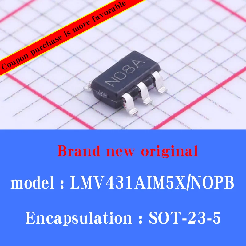 

50 шт./партия, новая оригинальная трафаретная печать LMV431AIM5X/NOPB N08A, ориентировочная микросхема напряжения