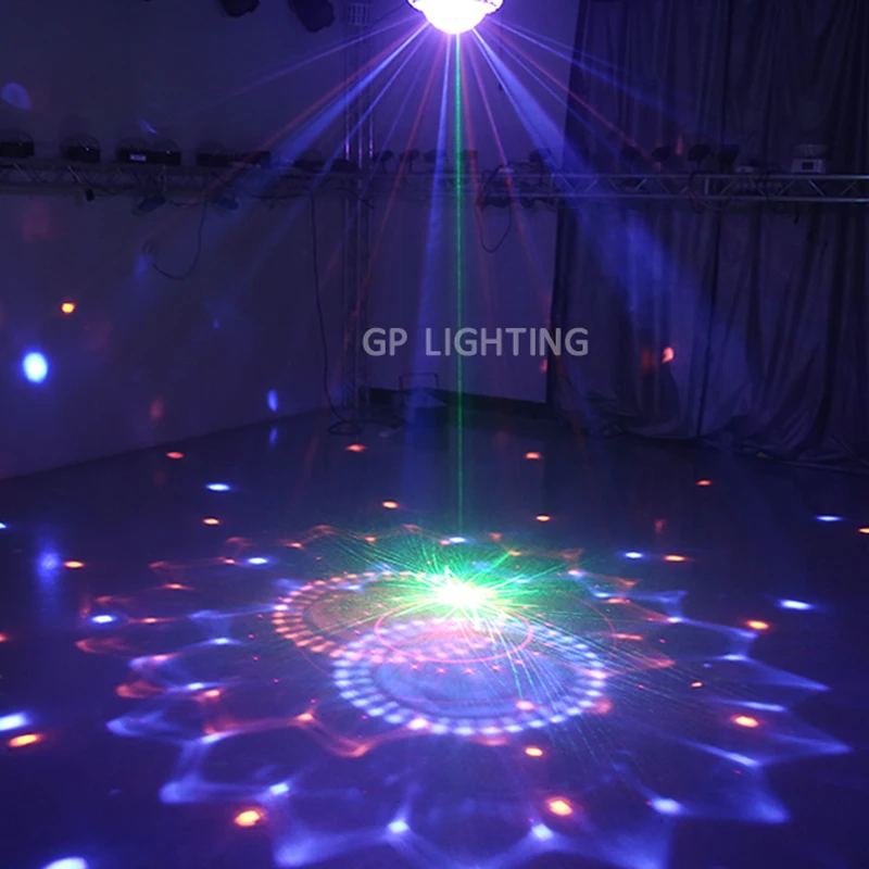 Светодиодный + лазерный диско-шар в виде грибов светильник rgb проектор dmx с