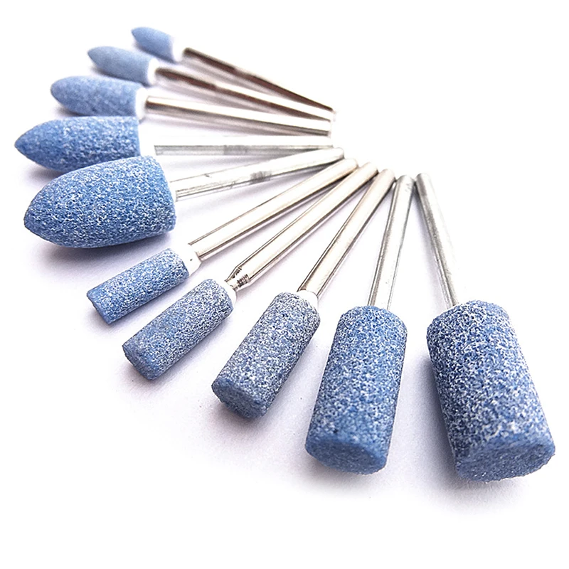 

1/8 Shank 10pcs Abrasive Mounted Stone Set Grinding Burr Wheel For Dremel 4000 3000 Dremel Rotary Tools 4mm/5mm/6mm/8mm/10mm