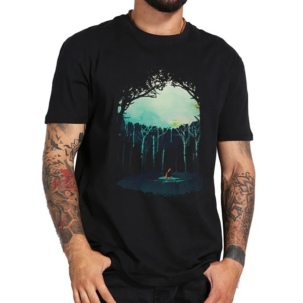 

deep in the forest Fashion T Shirt Men Short Sleeve Tops Tee Men T-shirt