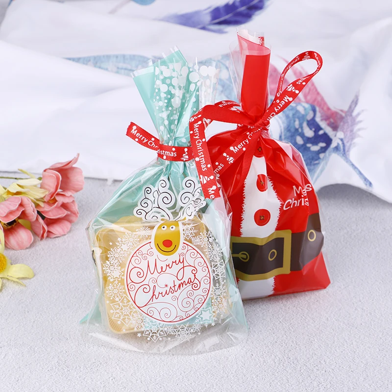 20 шт рождественские конфеты печенье пакет мешок Новогодний подарок Рождество