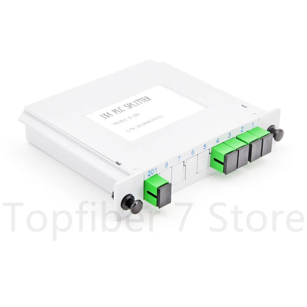 5 шт. 1X4 SC APC / UPC PLCsplitter Волоконно-Оптический бокс FTTH PLC разветвитель с плоский