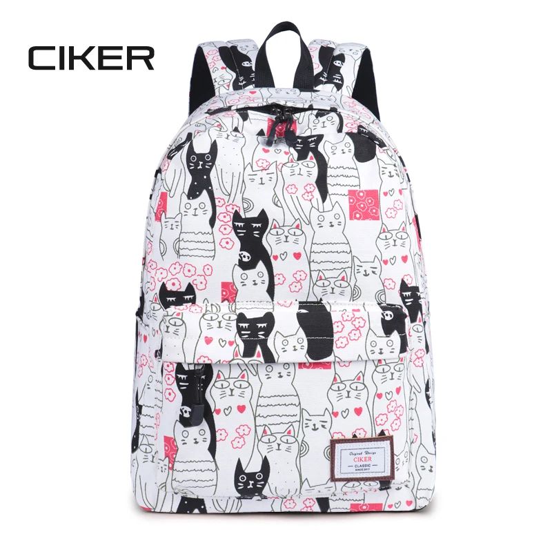 Модный школьный рюкзак для подростков девочек с цветочным принтом Женский