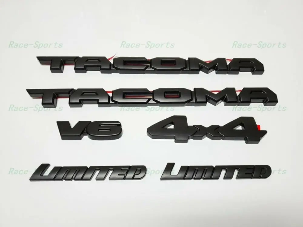 6PC KIT BLACKOUT OVERLAY EMBLEM BADGE Fit For 2016-2020 TACOMA LIMITED V6 | Автомобили и мотоциклы