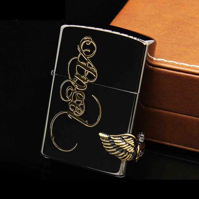 

Chinese brand new creative metal kerosene custom zhong Bang old retro grinding wheel personality male lighter