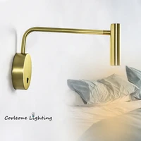 modern led wall light iron arm rotatable wall lamp bedroom bedside indoor lighting home deco light fixtures led 3w reading light