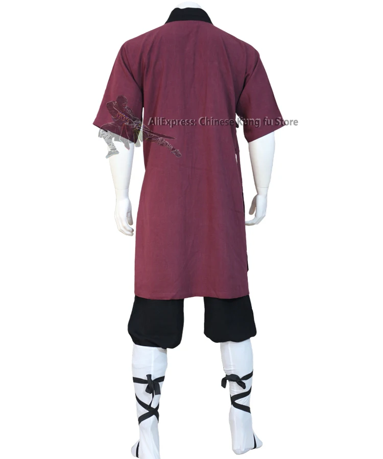 Толстая хлопковая форма шаолин кунг фу монах халат боевые искусства костюм Тай