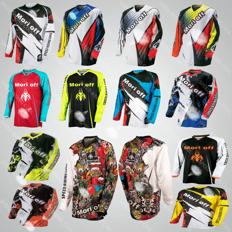 cycling mountain bike competition black off-road motorcycle riding downhill mtb jersey BMX DH dry breathable long sleeve shirt