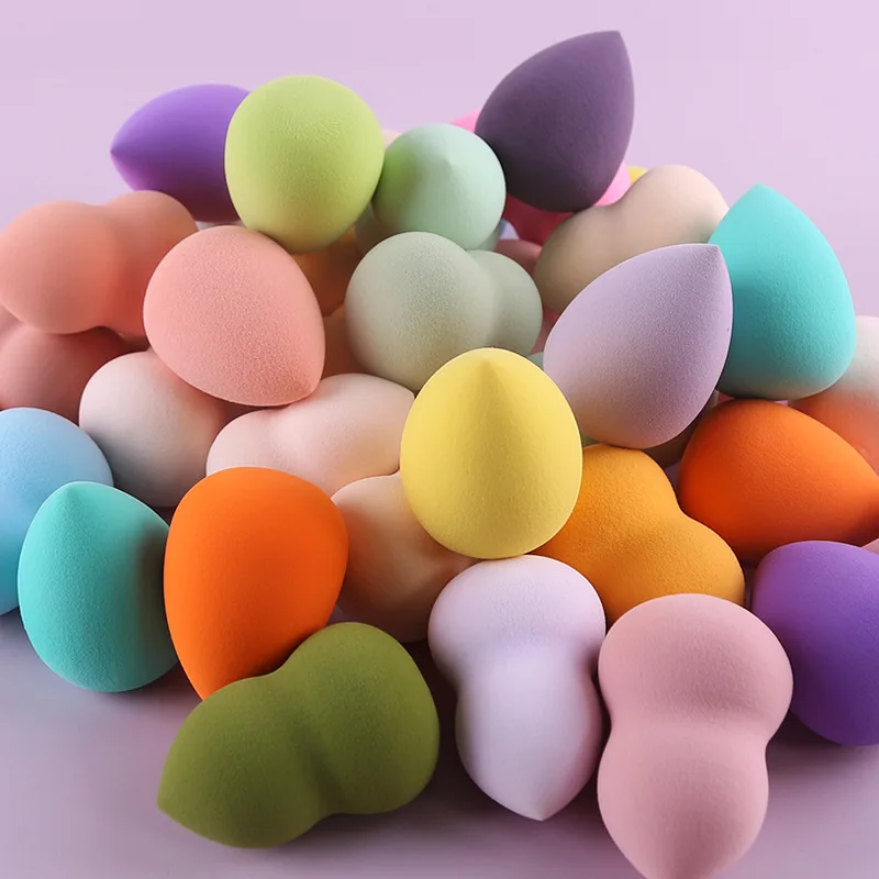 

1/4PCS Different Shapes Fine Makeup Sponge Beauty Puff Foundation Blender Water Drop Shape Dry And Wet Use Cosmetic Sponge