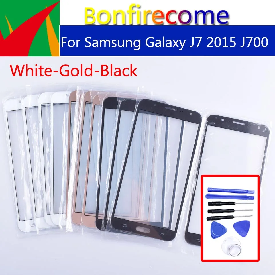 J700 для Samsung Galaxy J7 2015 J700F J700DS J700H J700M J700T сенсорный экран внешнее стекло ЖК передний