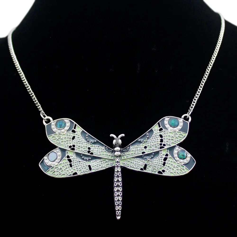 Кулон в стиле АР деко ручной работы с эмалью и крыльями Селтика|Ожерелья