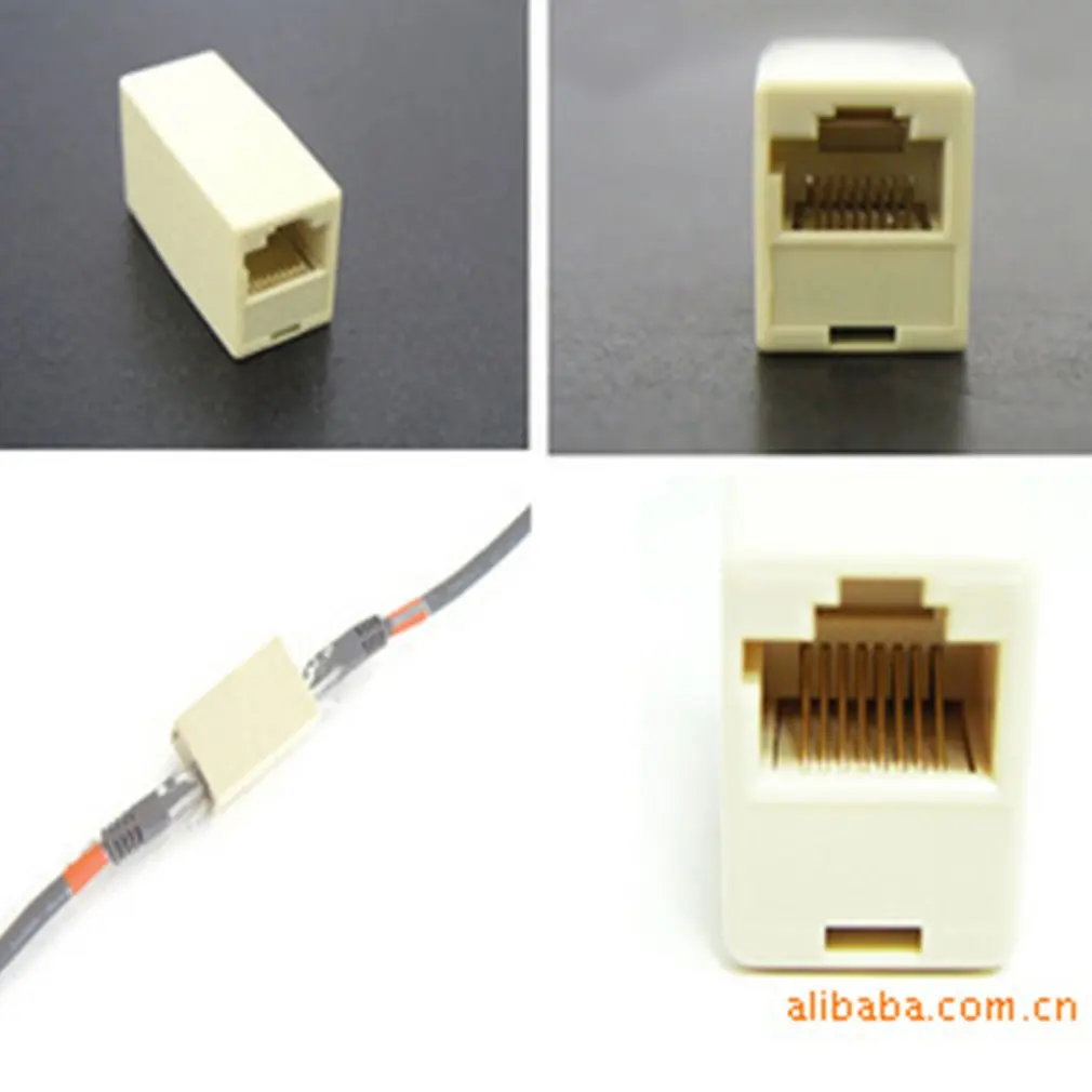 Соединитель сетевого кабеля RJ45 сетевой Ethernet двойная прямая головка