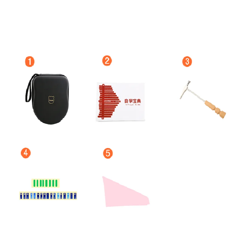 

Kalimba17 key thumb piano transparent acrylic Mbira Sanza musical instrument tuning hammer learning book Kalimba Christmas gift