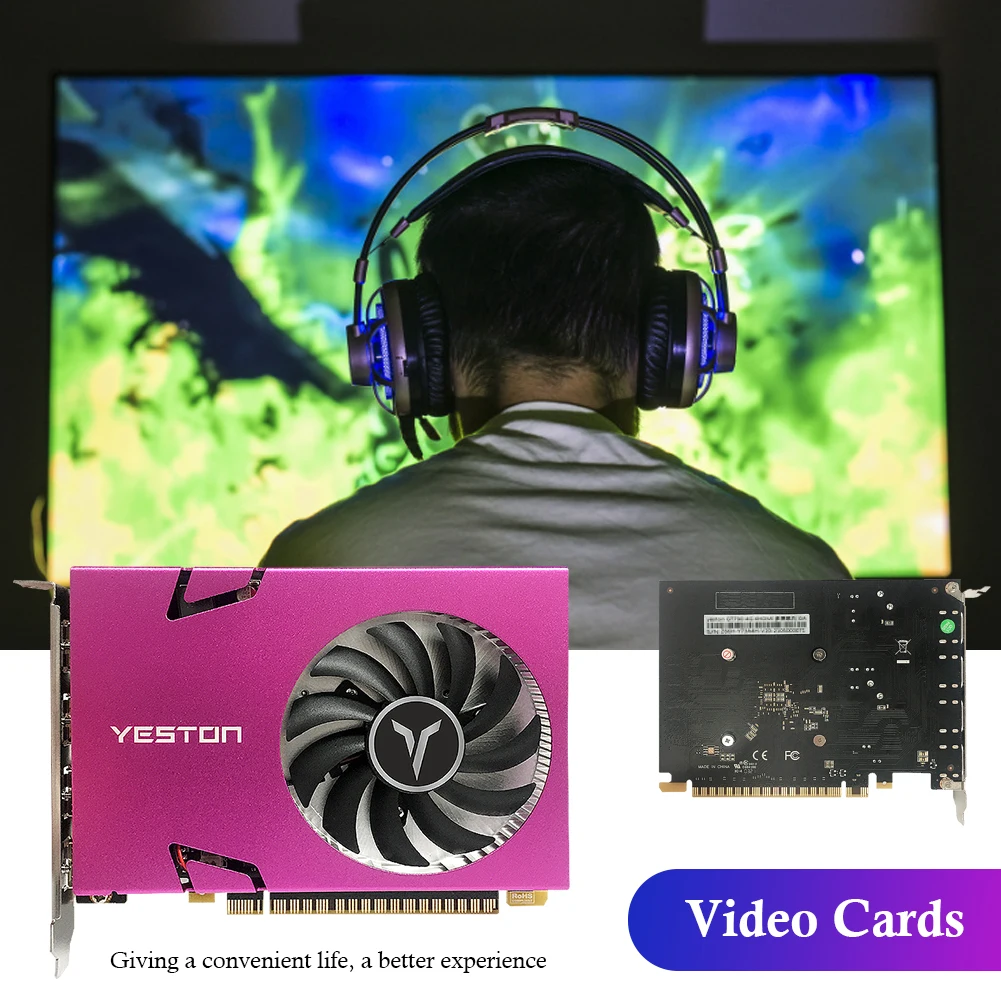 

Видеокарта Yeston GPU 2 ГБ/4 ГБ DDR3 993 бит 1600 МГц HDMI-совместимая видеографическая карта VGA для настольного компьютера
